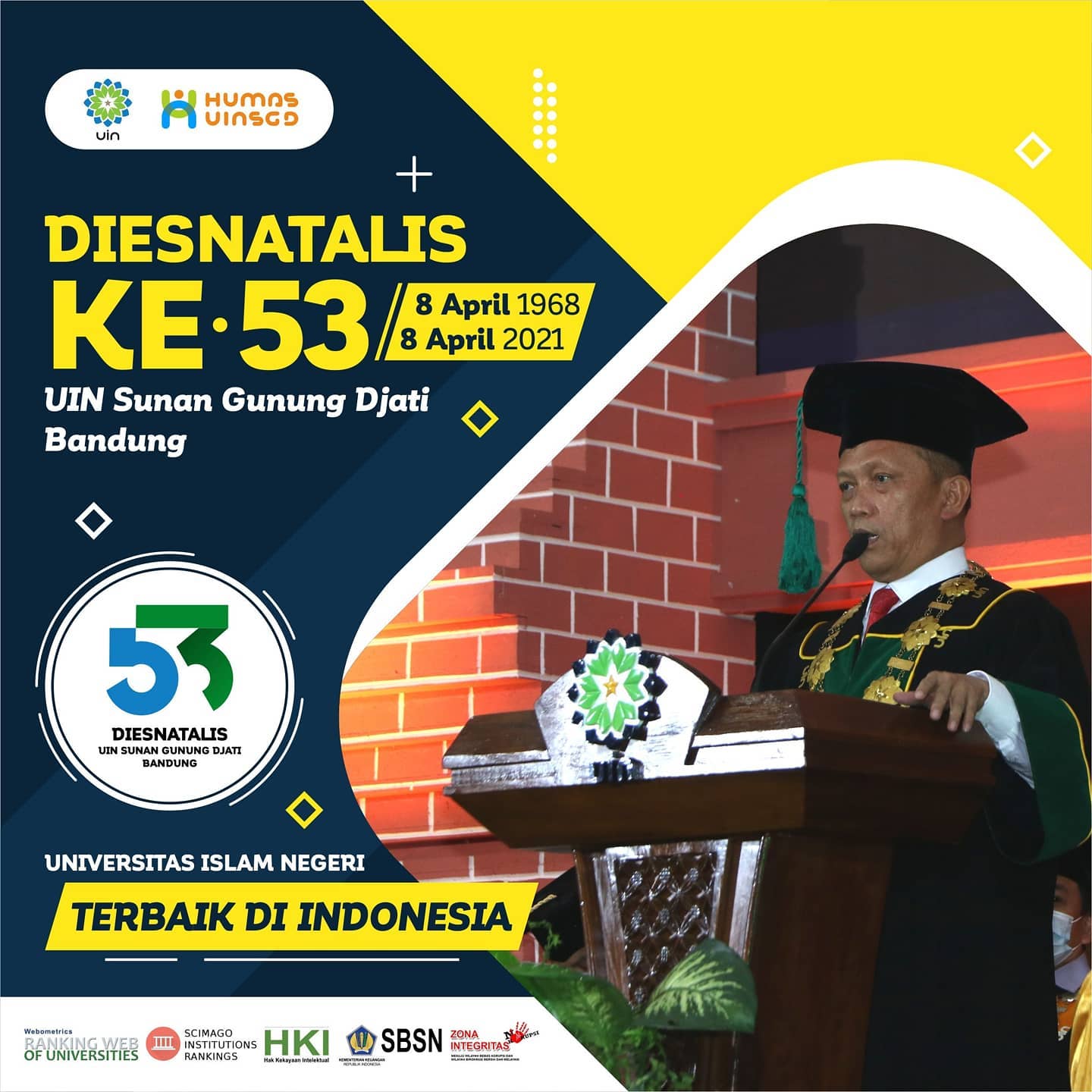 Twibbon Dies Natalis Uin Bandung Ke 53 Uin Sunan Gunung Djati Bandung