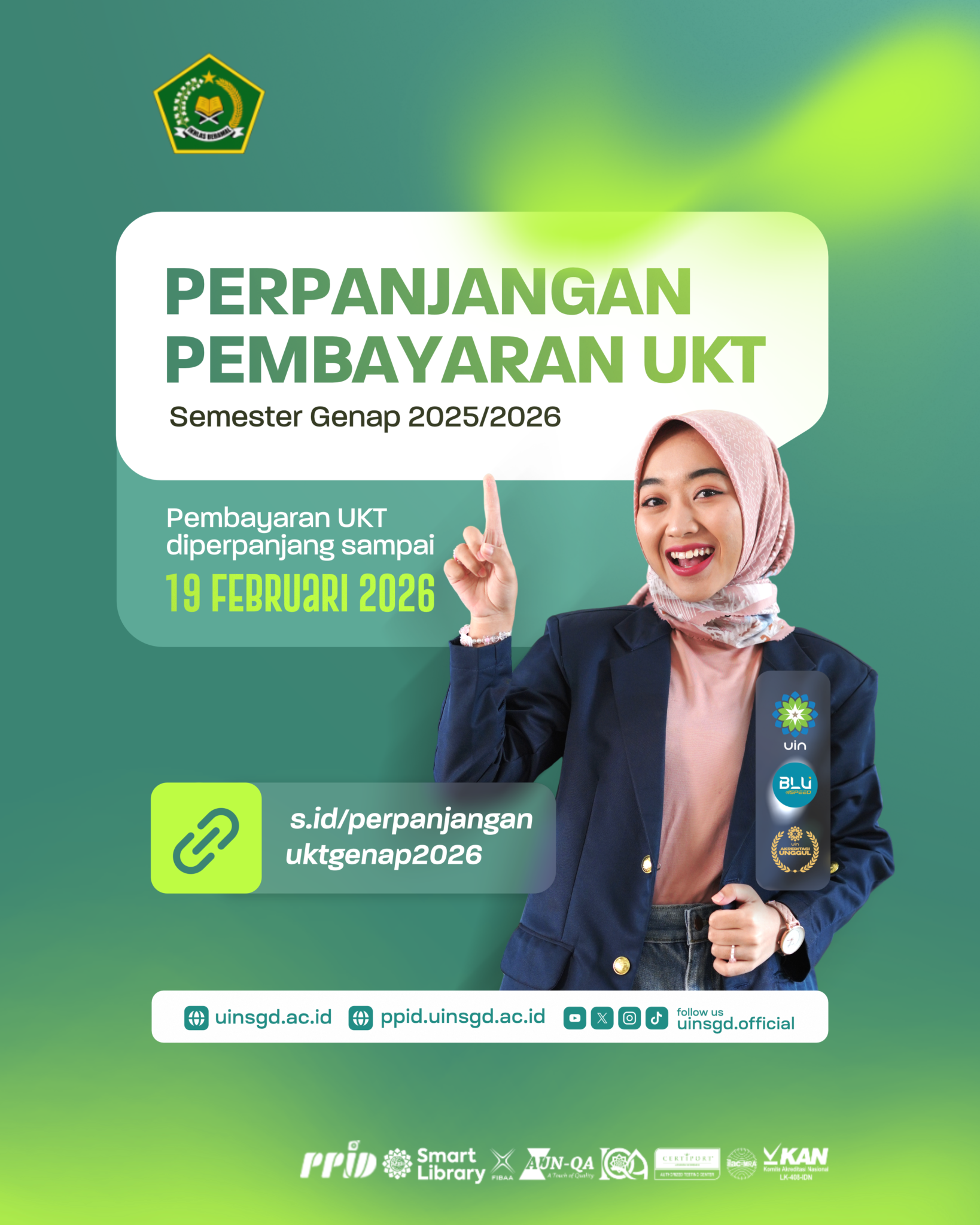 Perpanjangan Jadwal Pembayaran UKT Mahasiswa Semester Genap Tahun 2025/ ...
