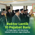 Rektor Lantik 10 Pejabat Baru di Lingkungan UIN Bandung: Jabatan Amanah, Jaga Integritas