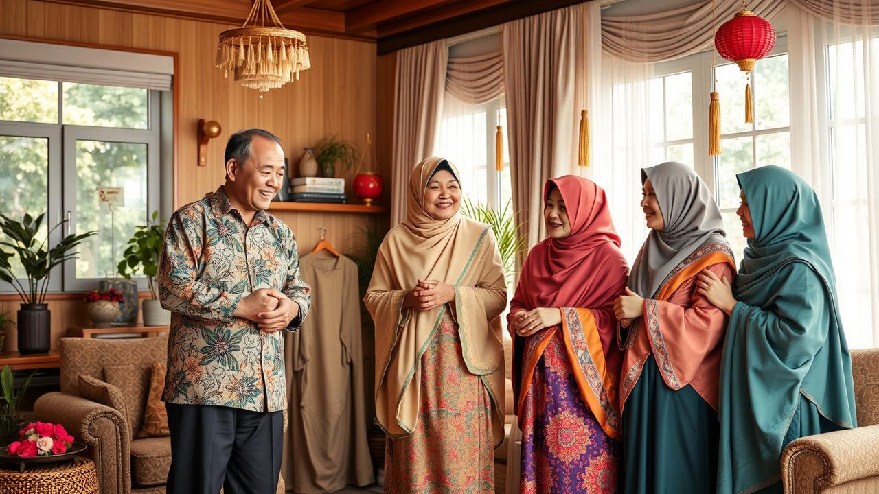 Suasana lebaran idul fitri ©Ilustrasi dibuat AI