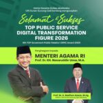 Apresiasi Kerja Humas, Menag Terima Top GPR Figure Award 2026